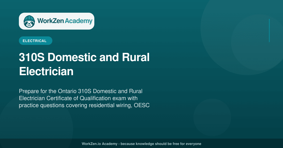 310S Domestic and Rural Electrician | WorkZen Academy