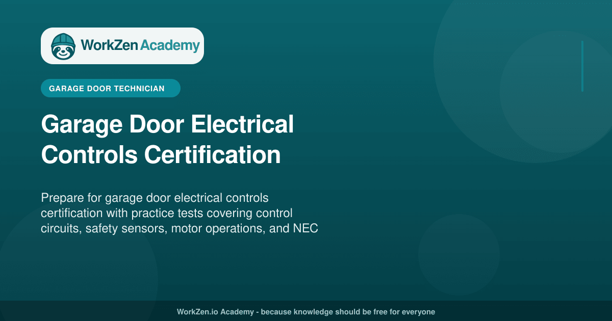 Dgp Electrical Garage Door Electrical Controls… | Course | WorkZen Academy